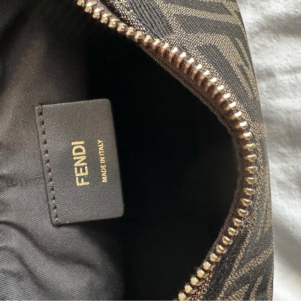 FENDI Authentic Fendigraphy Mini Brown FF Jacquard Mini hobo Bag Designer - Picture 6 of 15